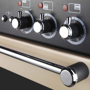 90cm Dual Fuel Range Cooker with Gas Hob & Electric Ovens – Black