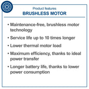 40V Cordless Brushless Lawn Mower with 43cm Cutting Width, 2×4Ah Batteries, Twin Charger, 50L Grass Box